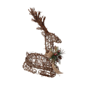 Creative Running Deer Christmas Party Door Decoration 80% Iron 20% Vine Wholesale Festival Accessories